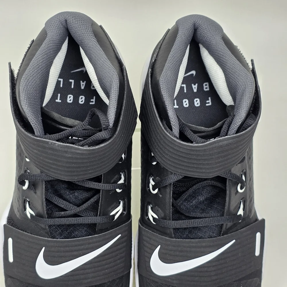Nike Force Savage Mid Pro Black/White Football Turf AQ8130-001 Mens Size 14.5